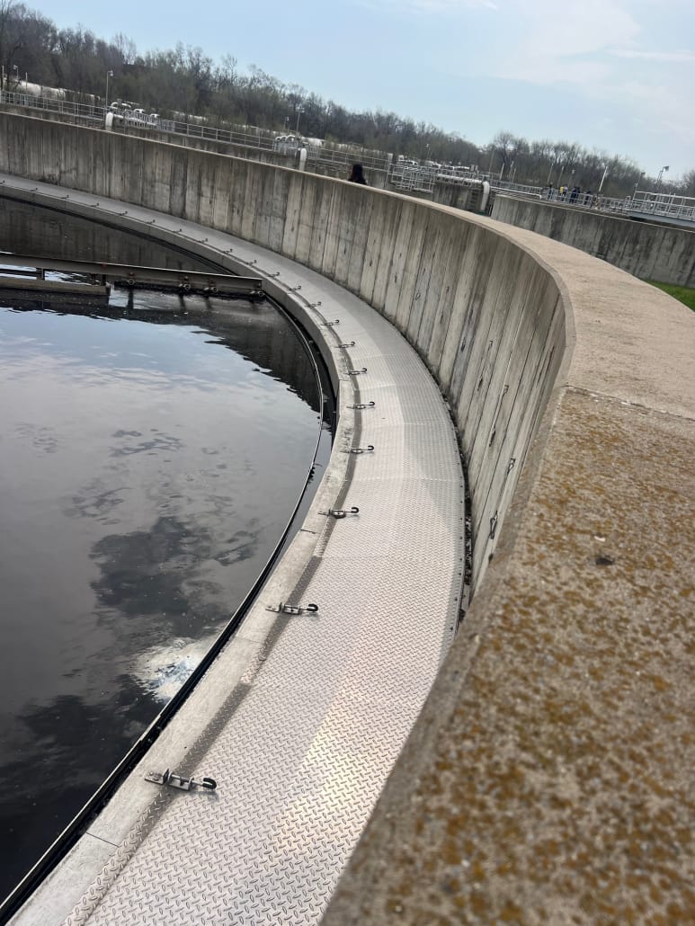 Wastewater tank covers for Illinois municipalities by RPS Engineering